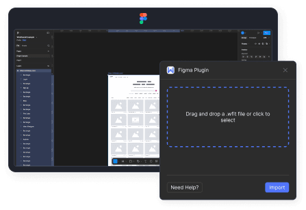 Wireframeit Export to Figma Illustration