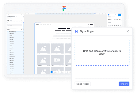 Wireframeit Export to Figma Illustration
